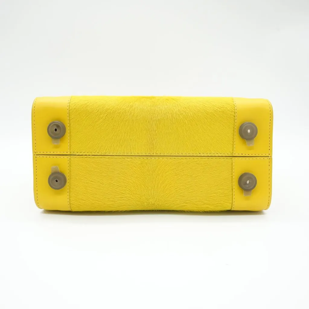 Dior Diorever Mini Bag Cowhide Leather Yellow Yellow Leather Fair - Inside View