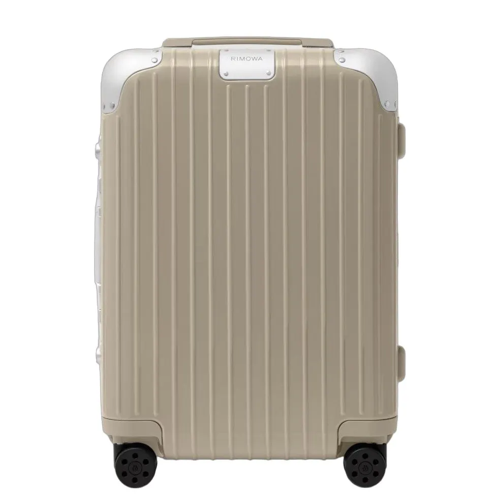 Rimowa Hybrid Cabin Suitcase Gloss Stone Beige Beige Never worn, with tag - Front View