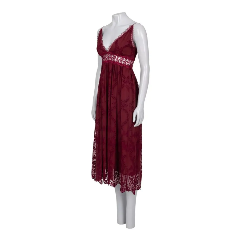 Zimmermann Zimmermann Red dress Burgundy Silk Never worn - Model View