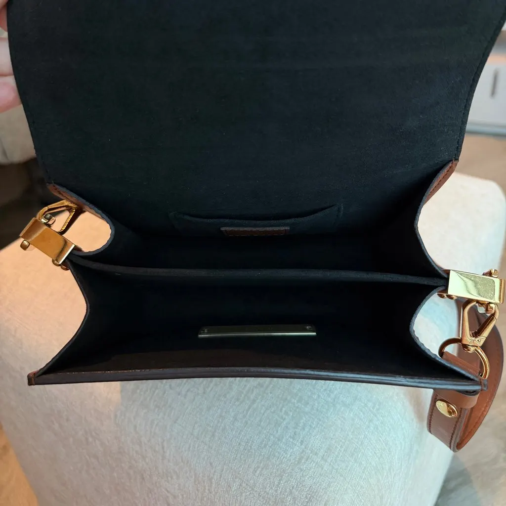 Louis Vuitton Dauphine Mini Bag Brown Leather Good - Model View