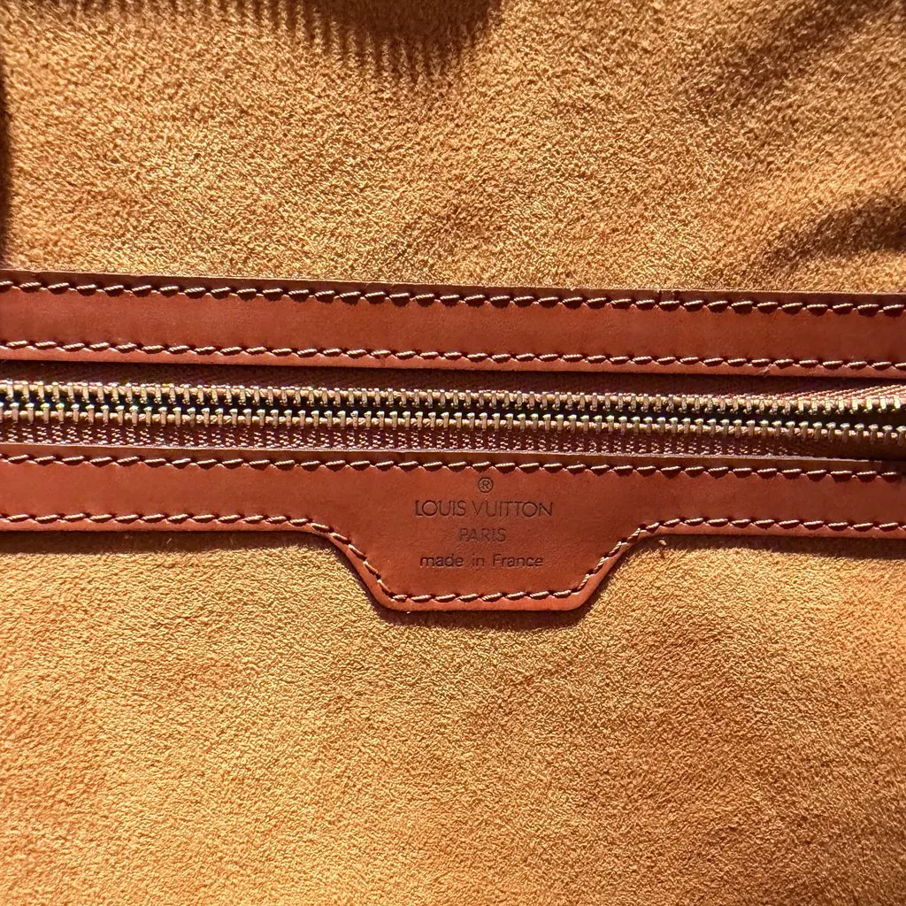 Louis Vuitton Lussac Tote Bag Epi Leather Kenyan Brown Brown Leather Very good - Box View