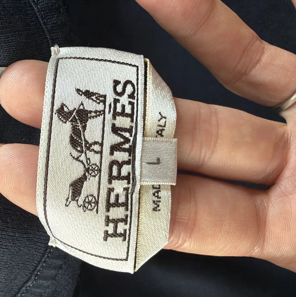 Hermès T Shirt Black Cotton Very good - Box View