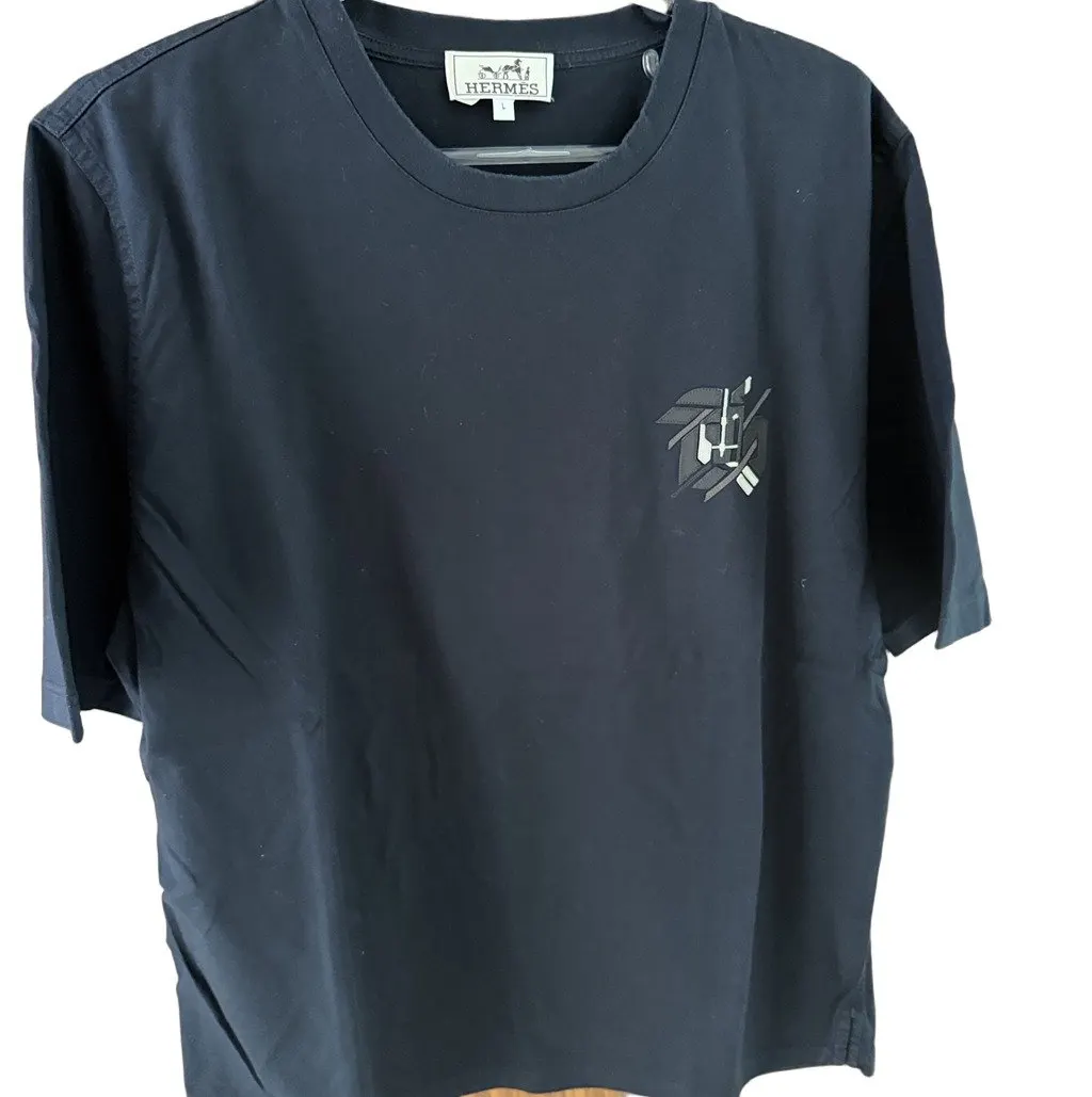 Hermès T Shirt Black Cotton Very good - Front View