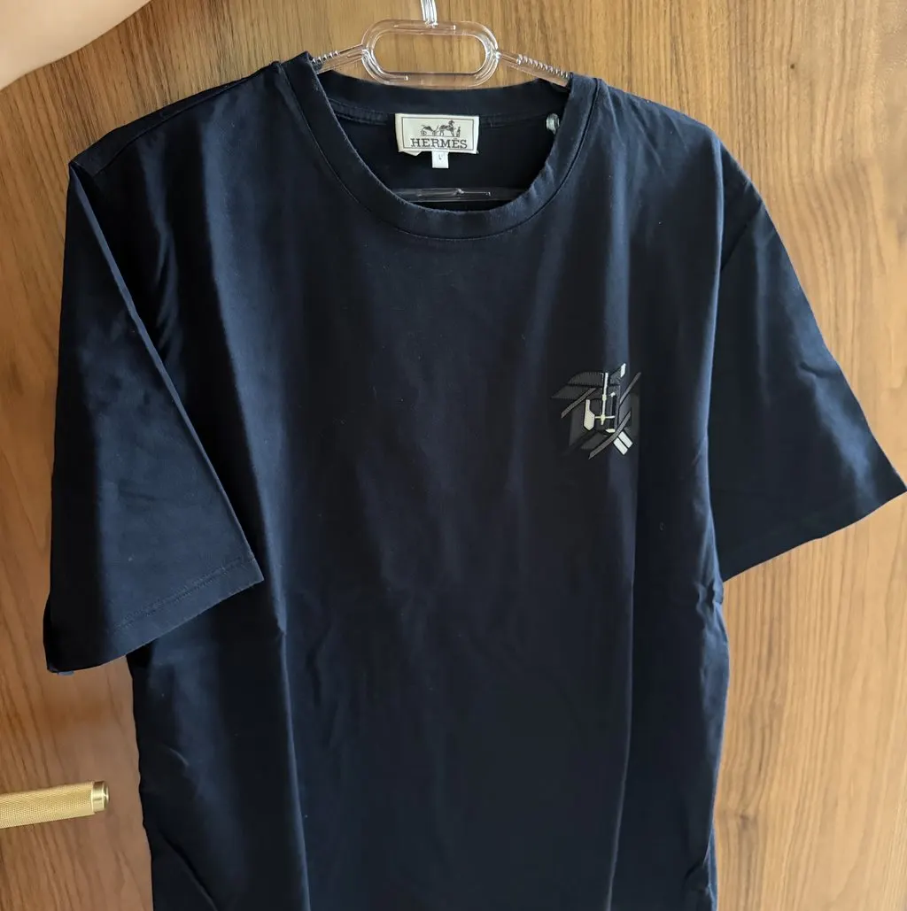 Hermès T Shirt Black Cotton Very good - Inside View