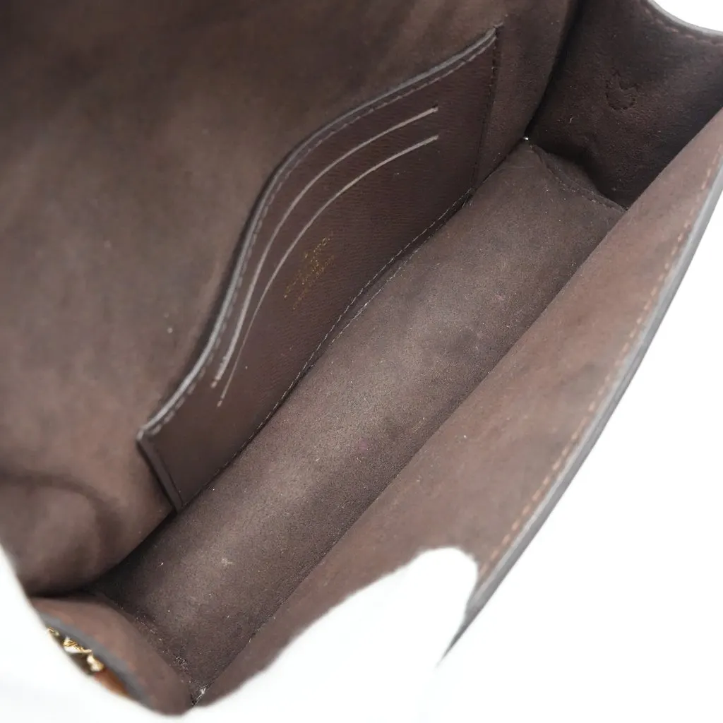 Louis Vuitton Wallet On Chain Lily Brown Canvas Good - Model View