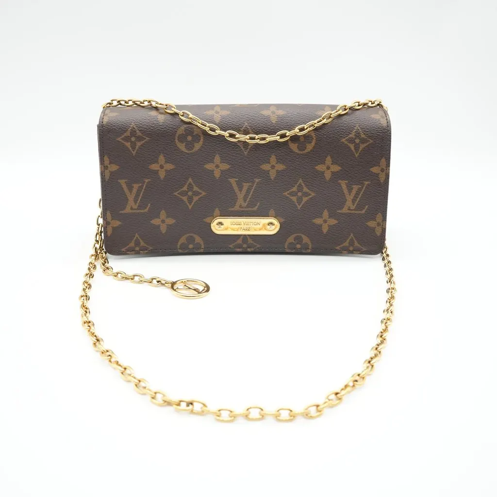 Louis Vuitton Wallet On Chain Lily Brown Canvas Good - Box View