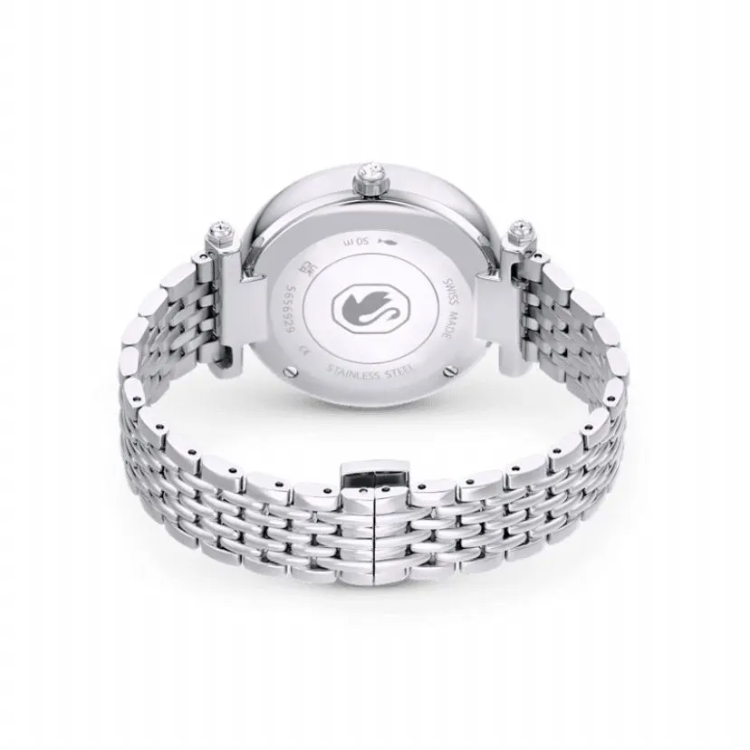 Swarovski Swarovski Crystalline Wonder Quartz Watch with Swarovski Crystals – Silver Silver Never worn, with tag - Back View