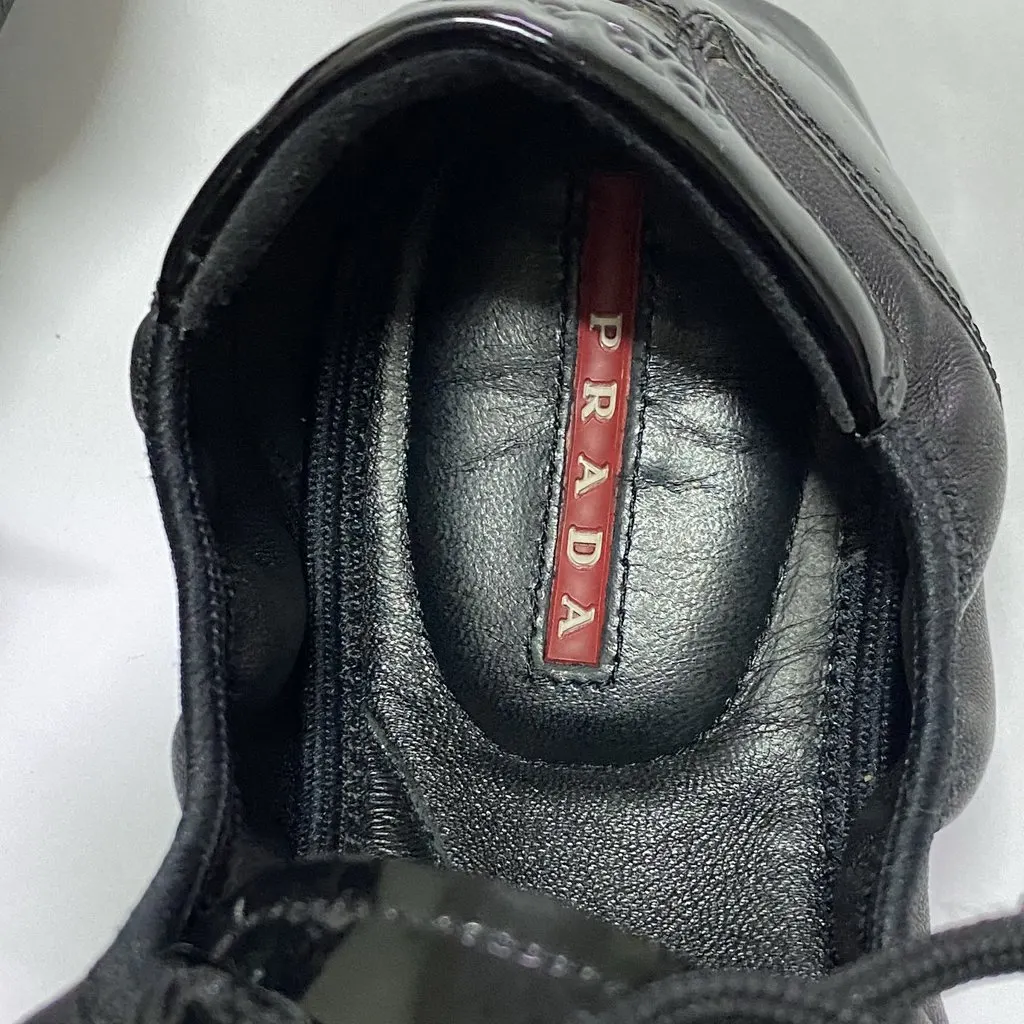 Prada Sport Flat Sneake 38 Black Leather Very good - Inside View