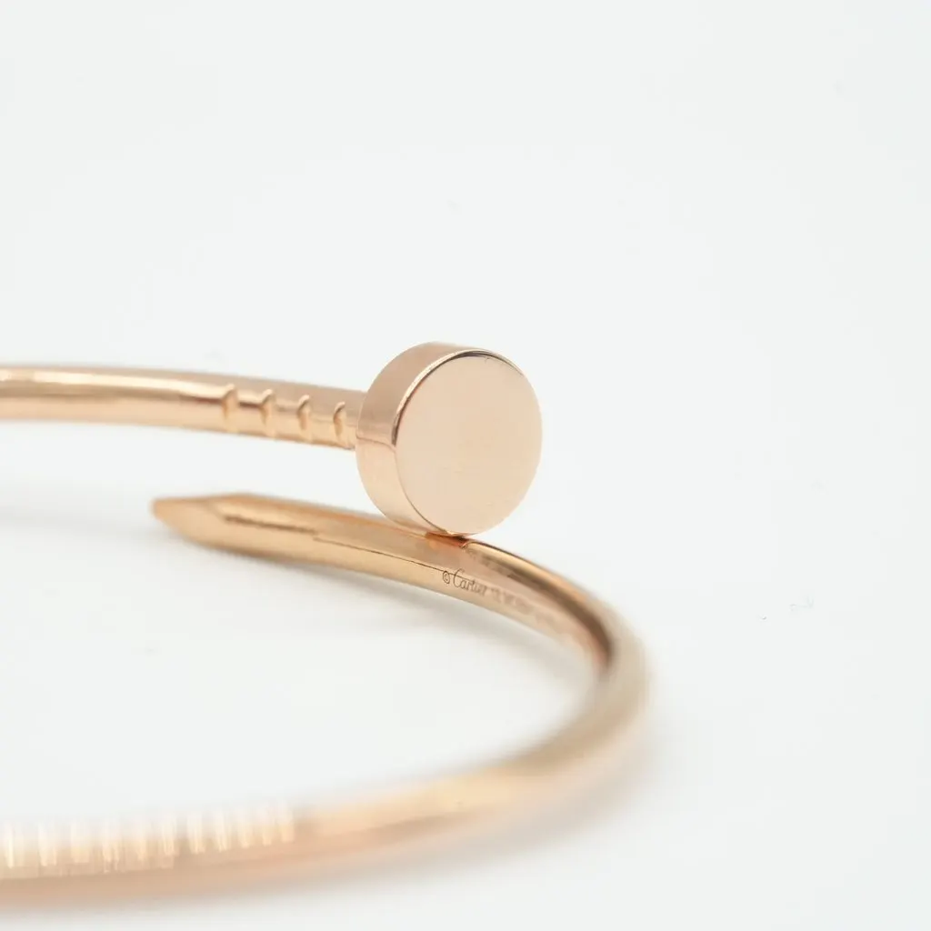 Cartier Juste un Clou Bracelet, Small Model, 18K Rose Gold Size:18 10.18g Gold Rose Gold Good - Box View