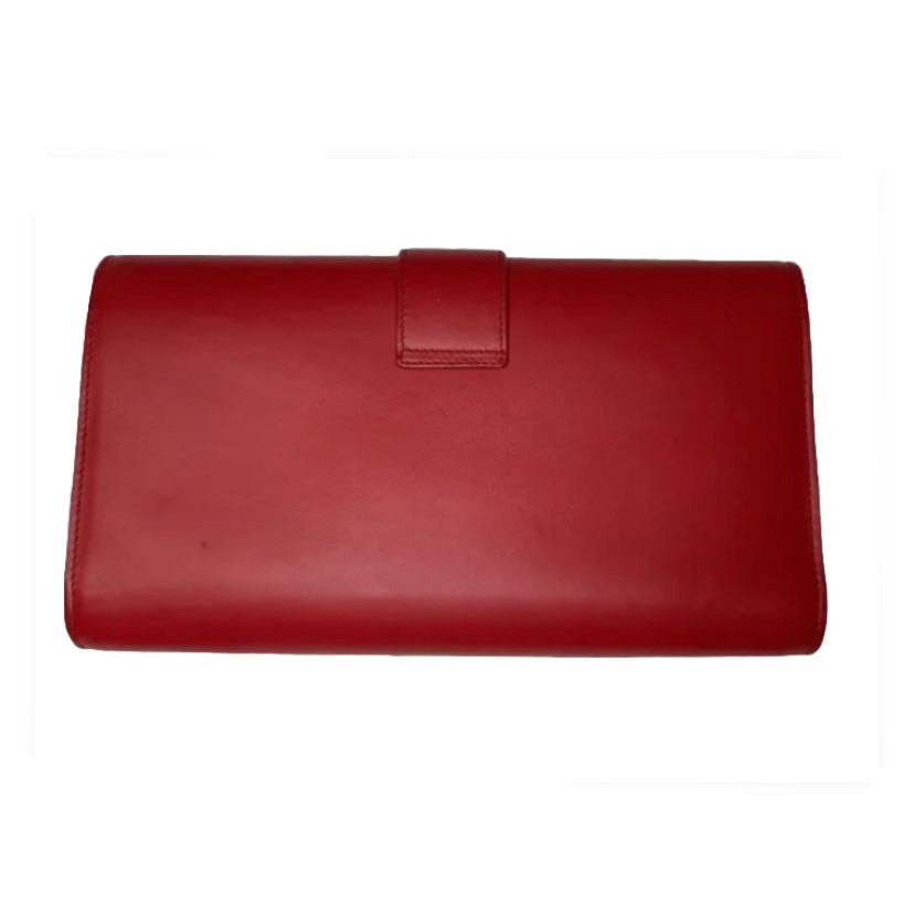 Saint Laurent Y logo flap clutch - Back view