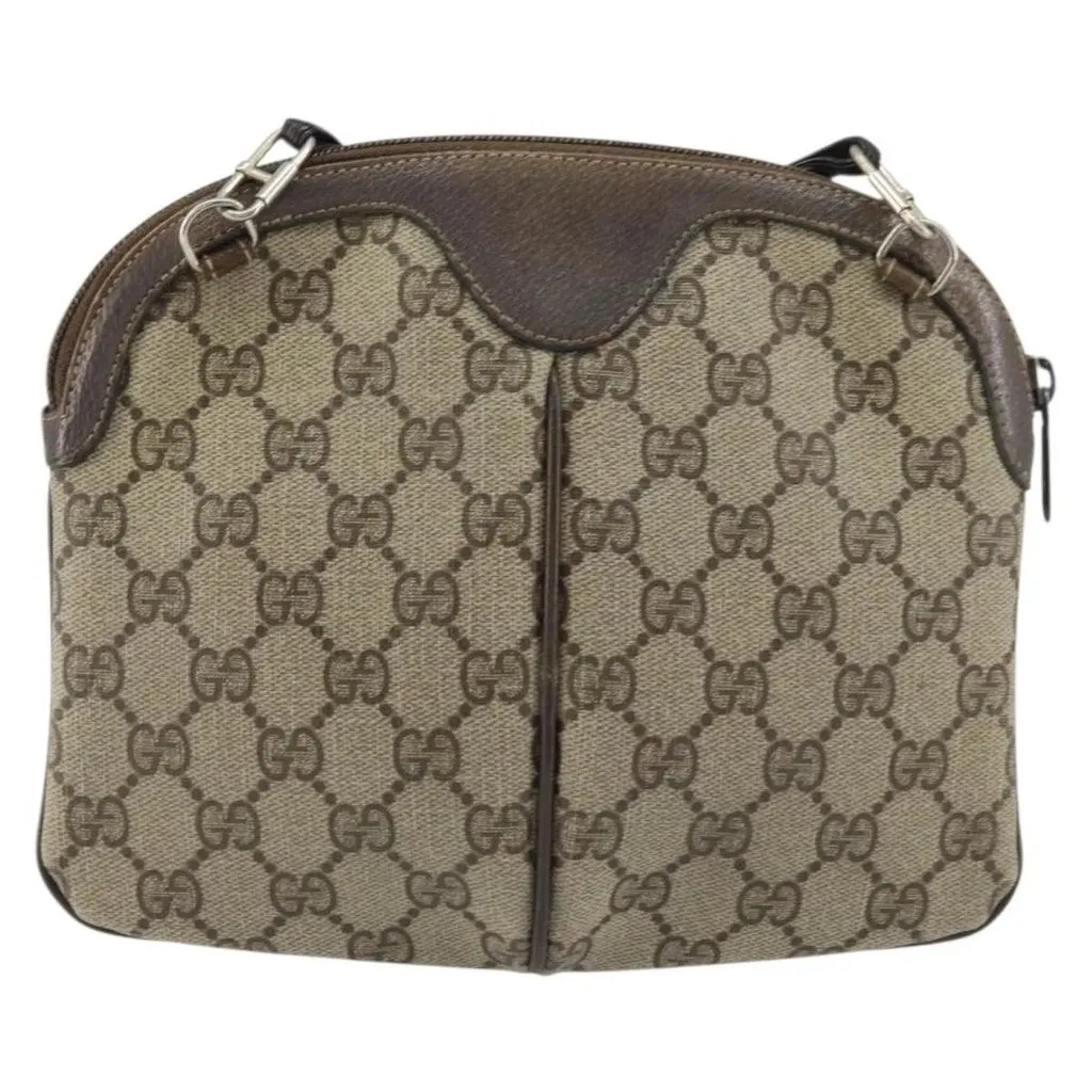 Gucci shoulder bag Beige Canvas Good - Back View