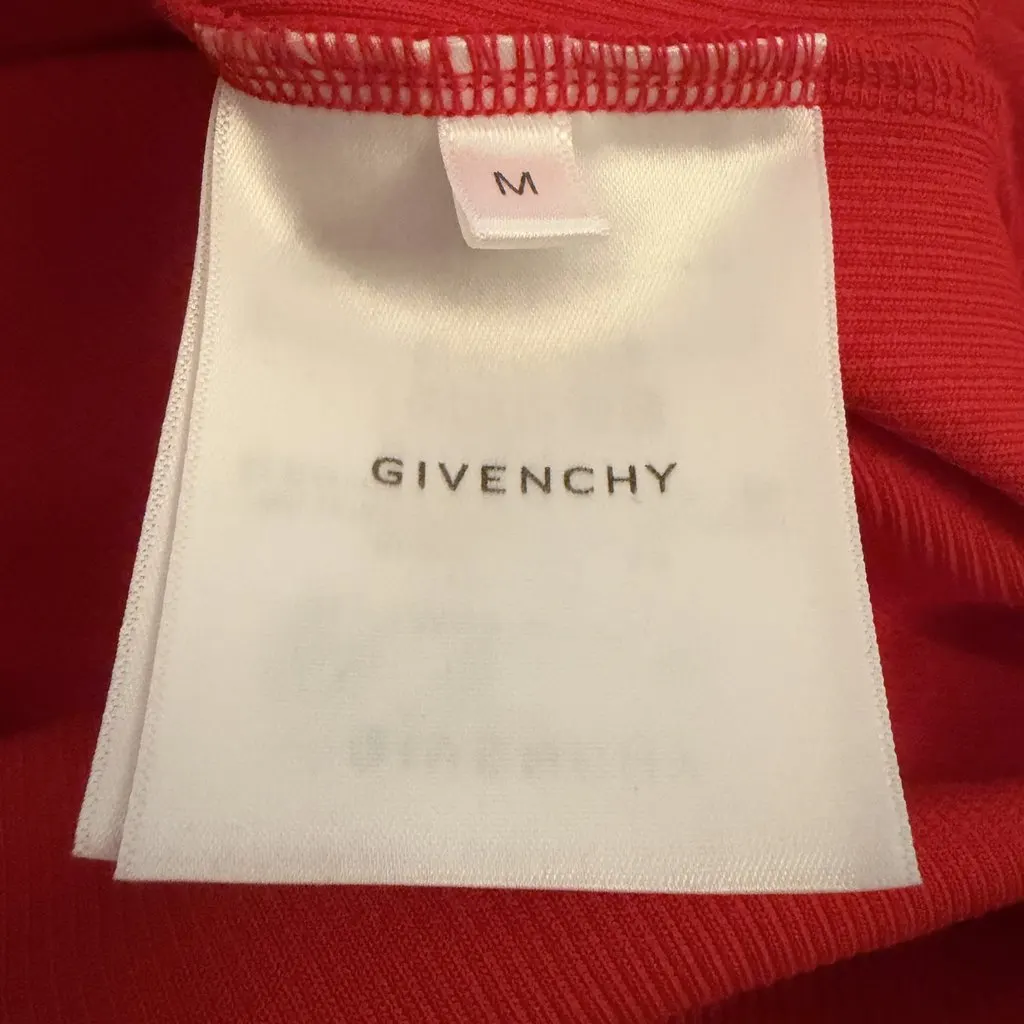 Givenchy Givenchy Red Ribbed Maxi Dress Red Cotton Very good - Model View