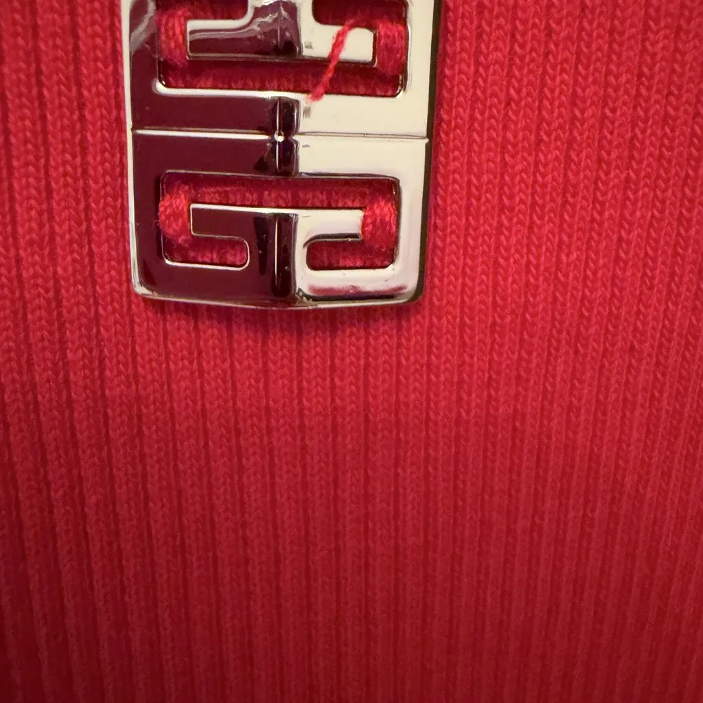 Givenchy Givenchy Red Ribbed Maxi Dress Red Cotton Very good - Box View