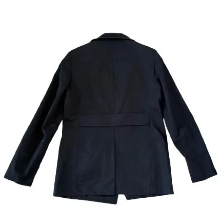 Versace Versace Collection Double-Breasted Technical Short Trench Coat Navy Polyester Very good - Back View