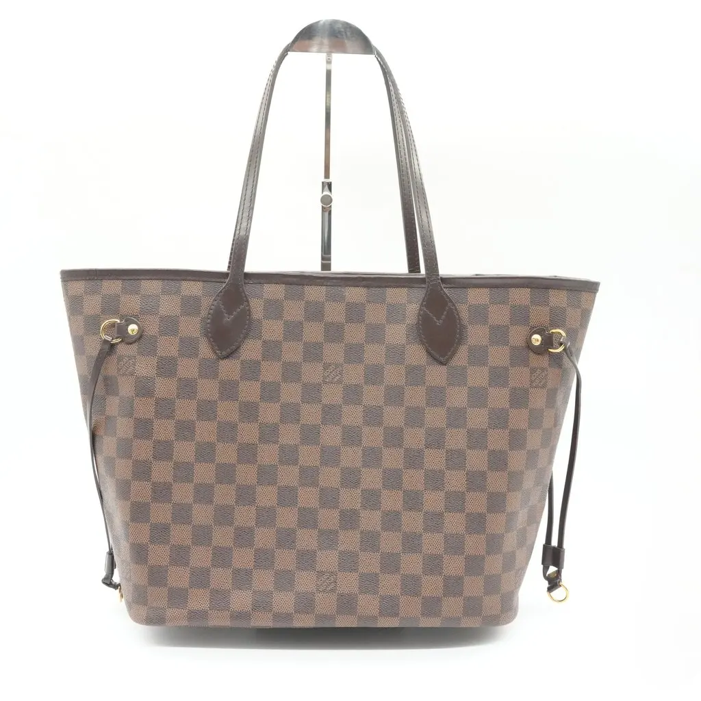 Louis Vuitton Neverfull MM Damier Ebene Brown Canvas Fair - Back View