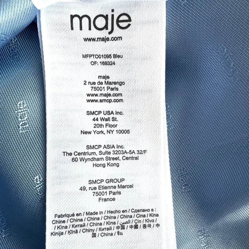 Maje Short blazer Blue Never worn - Model View