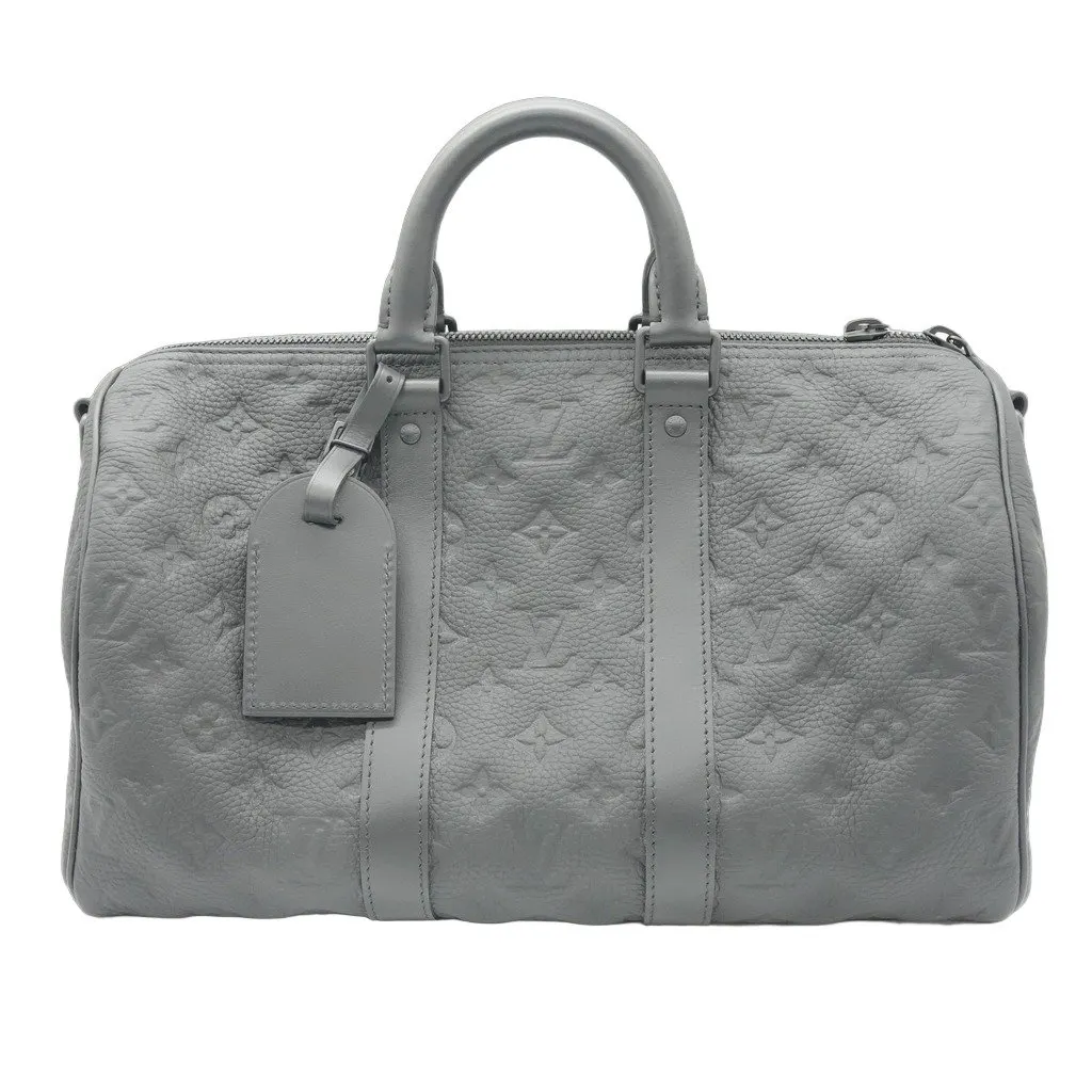 Louis Vuitton Keepall Bandouliere 35 Monogram Black Leather Very good - Front View