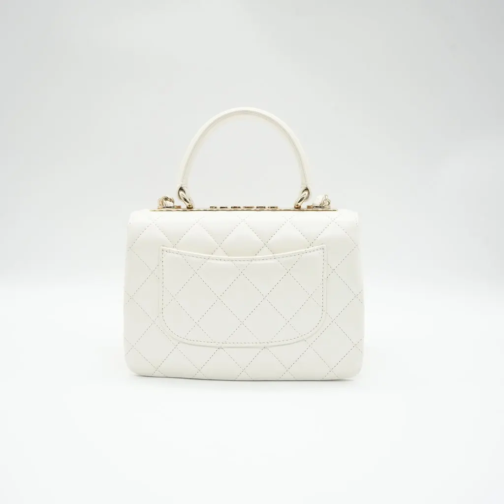 Chanel Trendy CC White Leather Very good - Back View