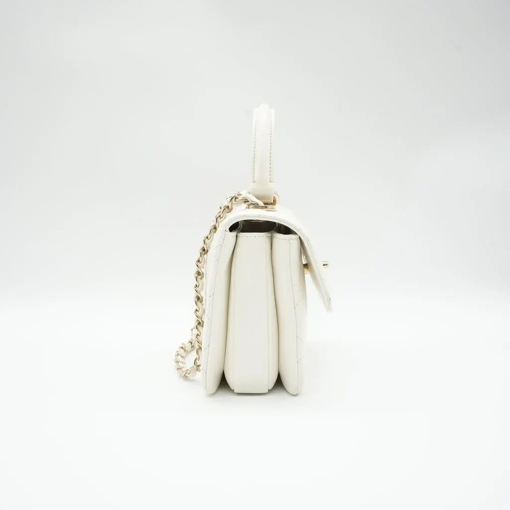 Chanel Trendy CC White Leather Very good - Box View