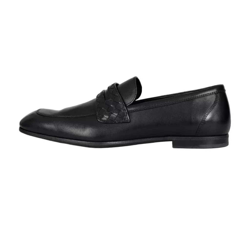 Bottega Veneta Accent Black Loafers