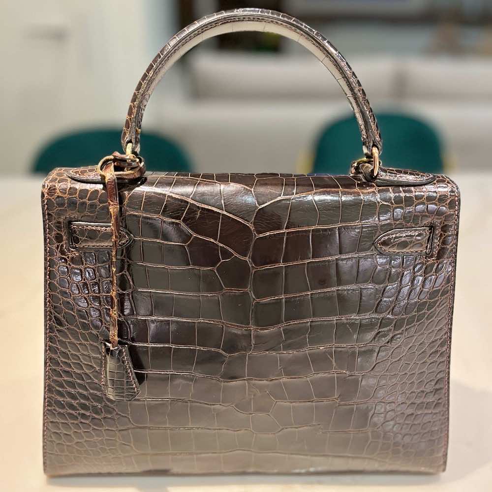 Hermès Vintage Kelly 35 - Crocodile - Back view