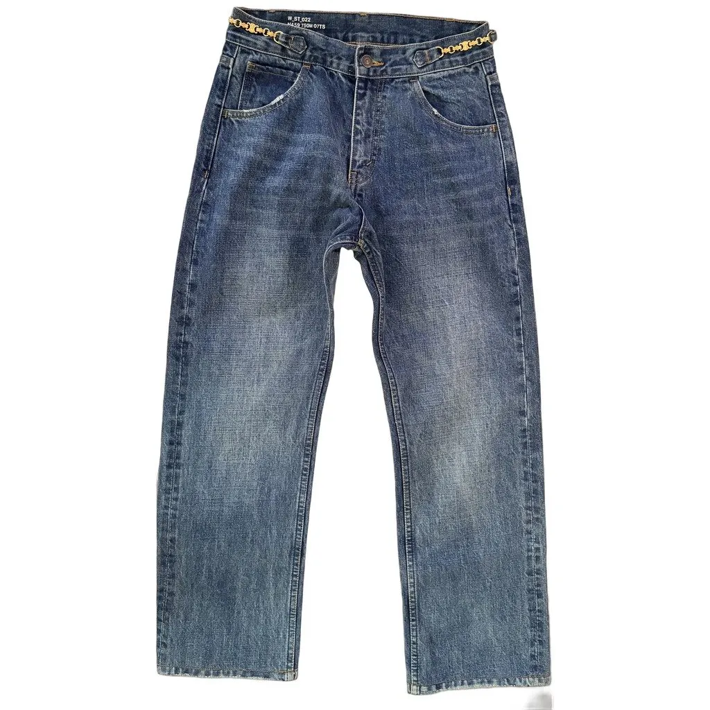 Celine Straight Leg Jeans EU36 Blue Cotton Very good - Front View