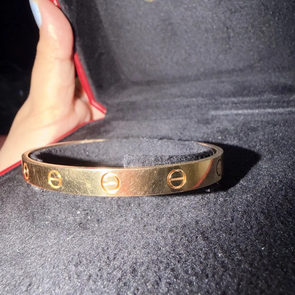 Cartier Love Yellow Gold Cuff Bracelet Gold Gold Good - Back View