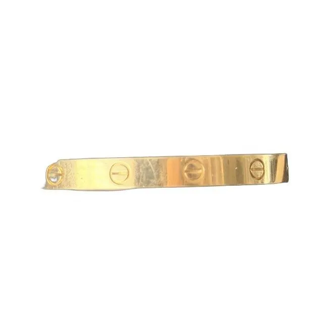 Cartier Love Yellow Gold Cuff Bracelet Gold Gold Good - Front View