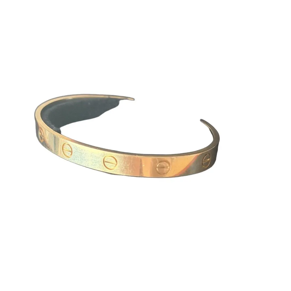 Cartier Love Yellow Gold Cuff Bracelet Gold Gold Good - Front View