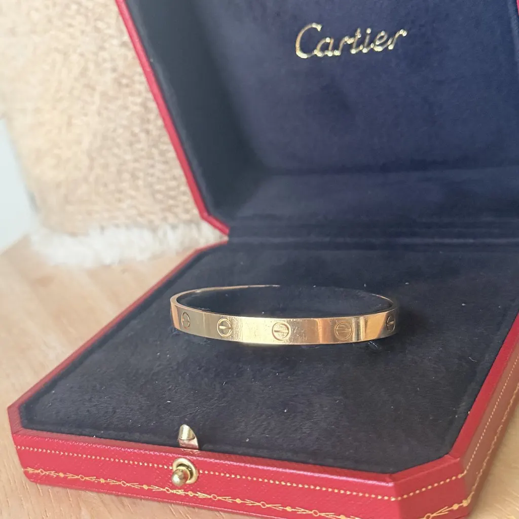 Cartier Love Yellow Gold Cuff Bracelet Gold Gold Good - Inside View