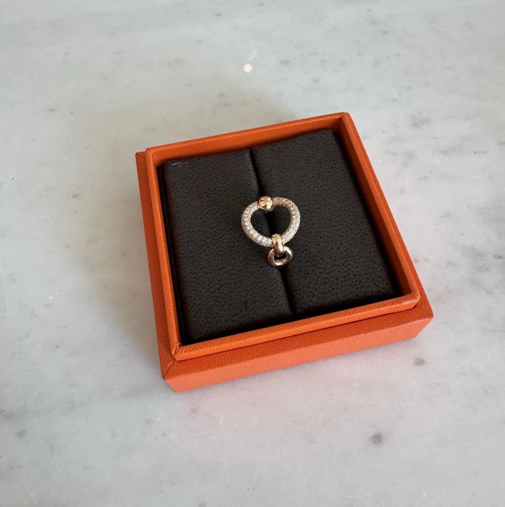 Hermès Filet d'or ring Gold Rose Gold Never worn, with tag - Box View