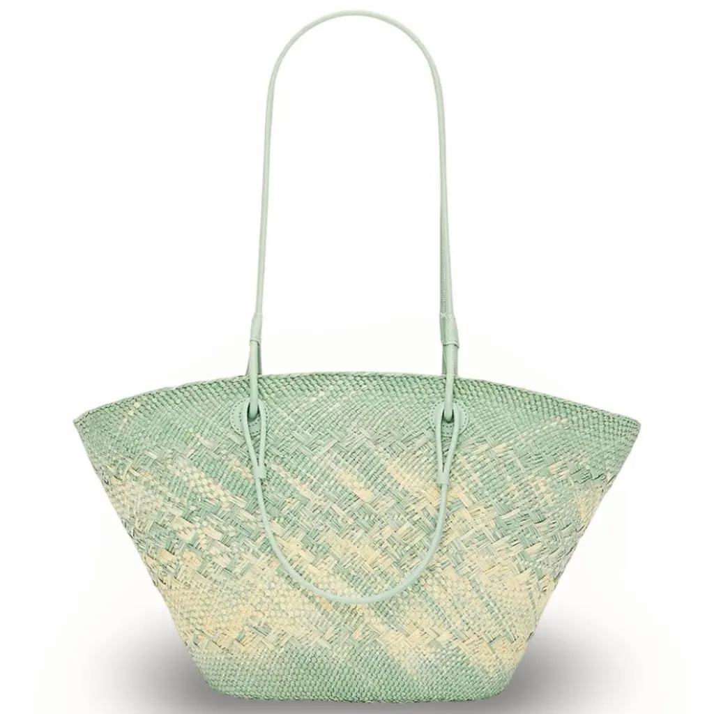 Loewe Tote Anagram Basket MultiColor Rattan Never worn, with tag - Back View
