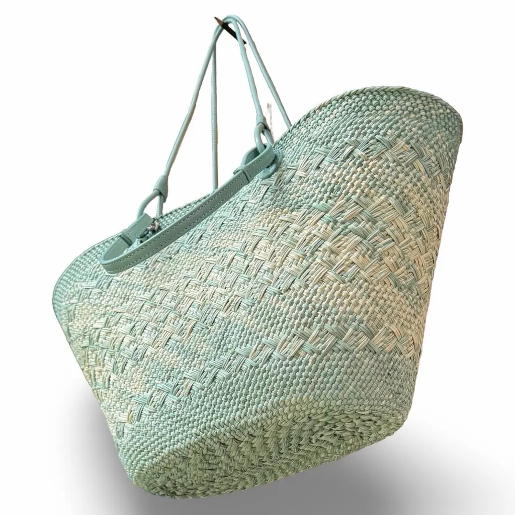 Loewe Tote Anagram Basket MultiColor Rattan Never worn, with tag - Inside View