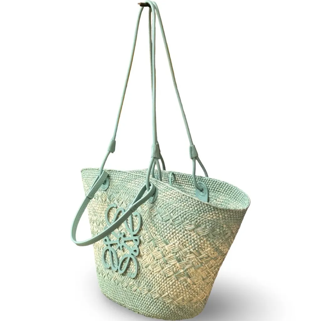Loewe Tote Anagram Basket MultiColor Rattan Never worn, with tag - Box View