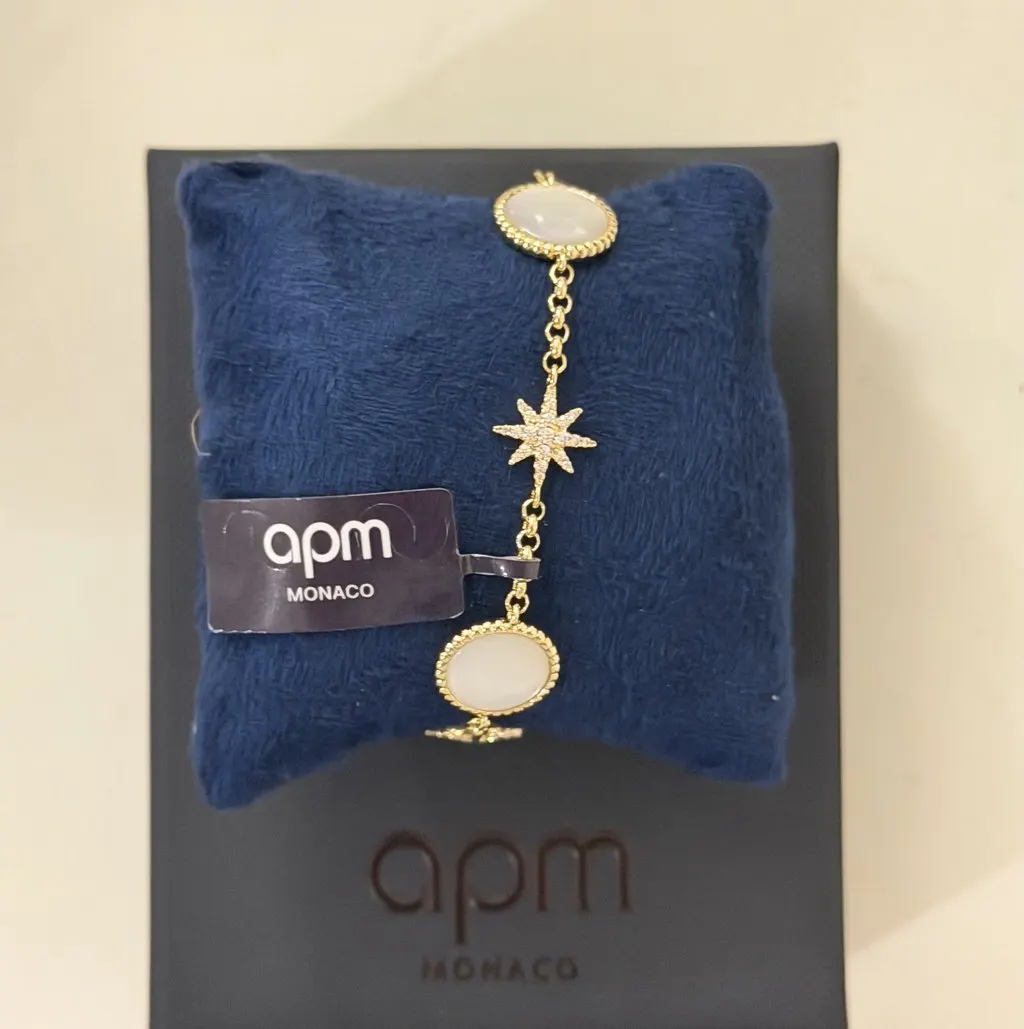 APM Monaco MÉDITERRANÉE VALENTINE BRACELET Gold Stainless steel Never worn - Back View