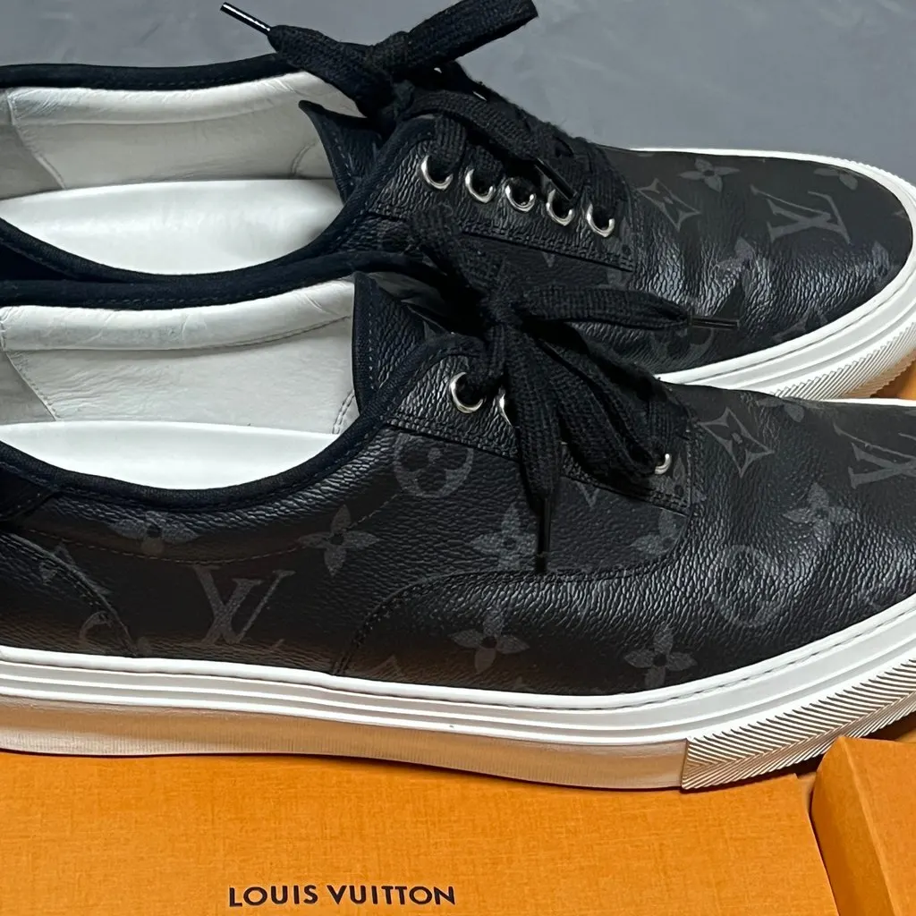 Louis Vuitton Trocadero Sneakers Black Leather Very good - Box View