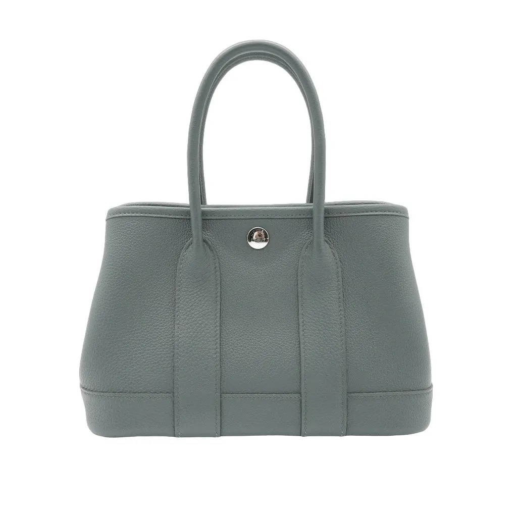 Hermès Garden Party 23 K Green Leather Very good - Front View