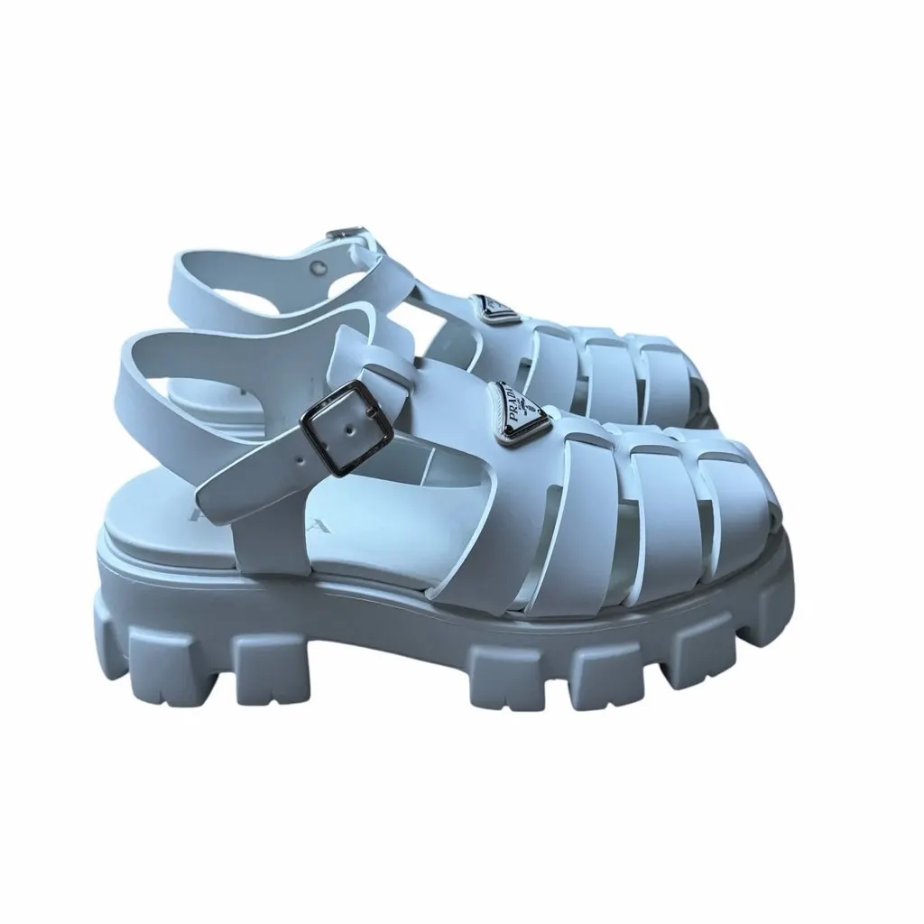 Prada Prada Sandal Monolith White Rubber Never worn, with tag - Front View