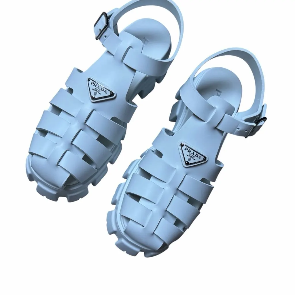 Prada Prada Sandal Monolith White Rubber Never worn, with tag - Inside View