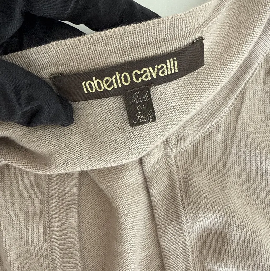 Roberto Cavalli Roberto Cavalli Light Brown Cardigan Beige Cotton Very good - Inside View