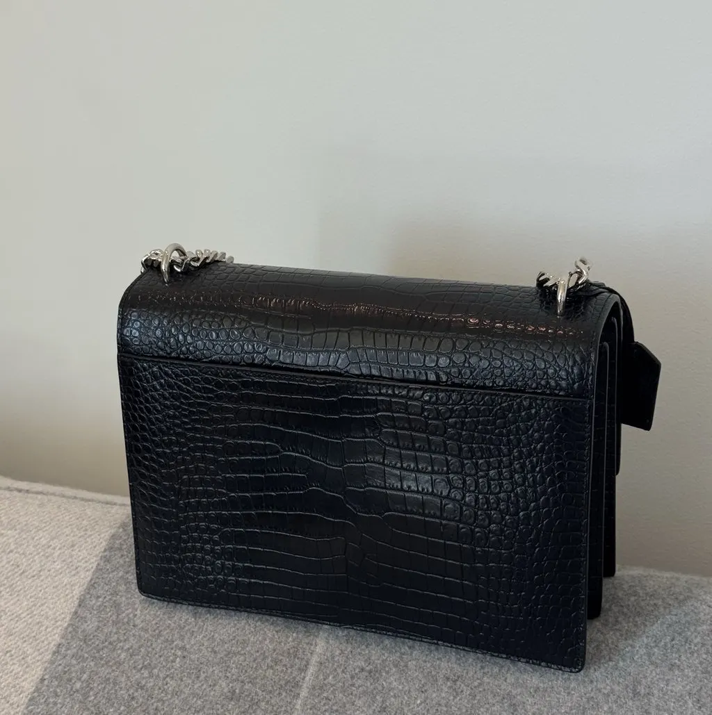 Saint Laurent Sunset Black Leather Never worn - Back View