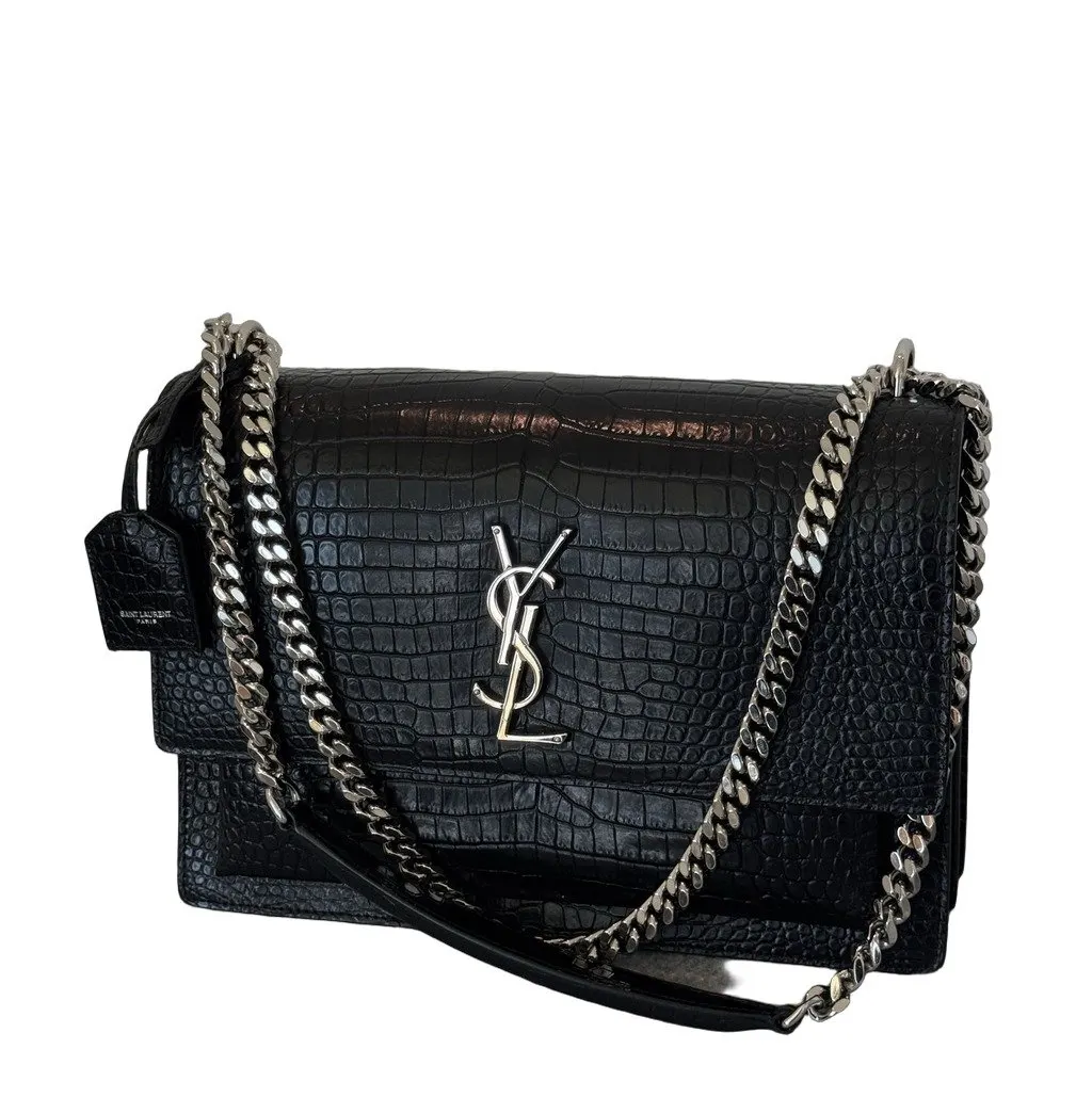 Saint Laurent Sunset Black Leather Never worn - Front View