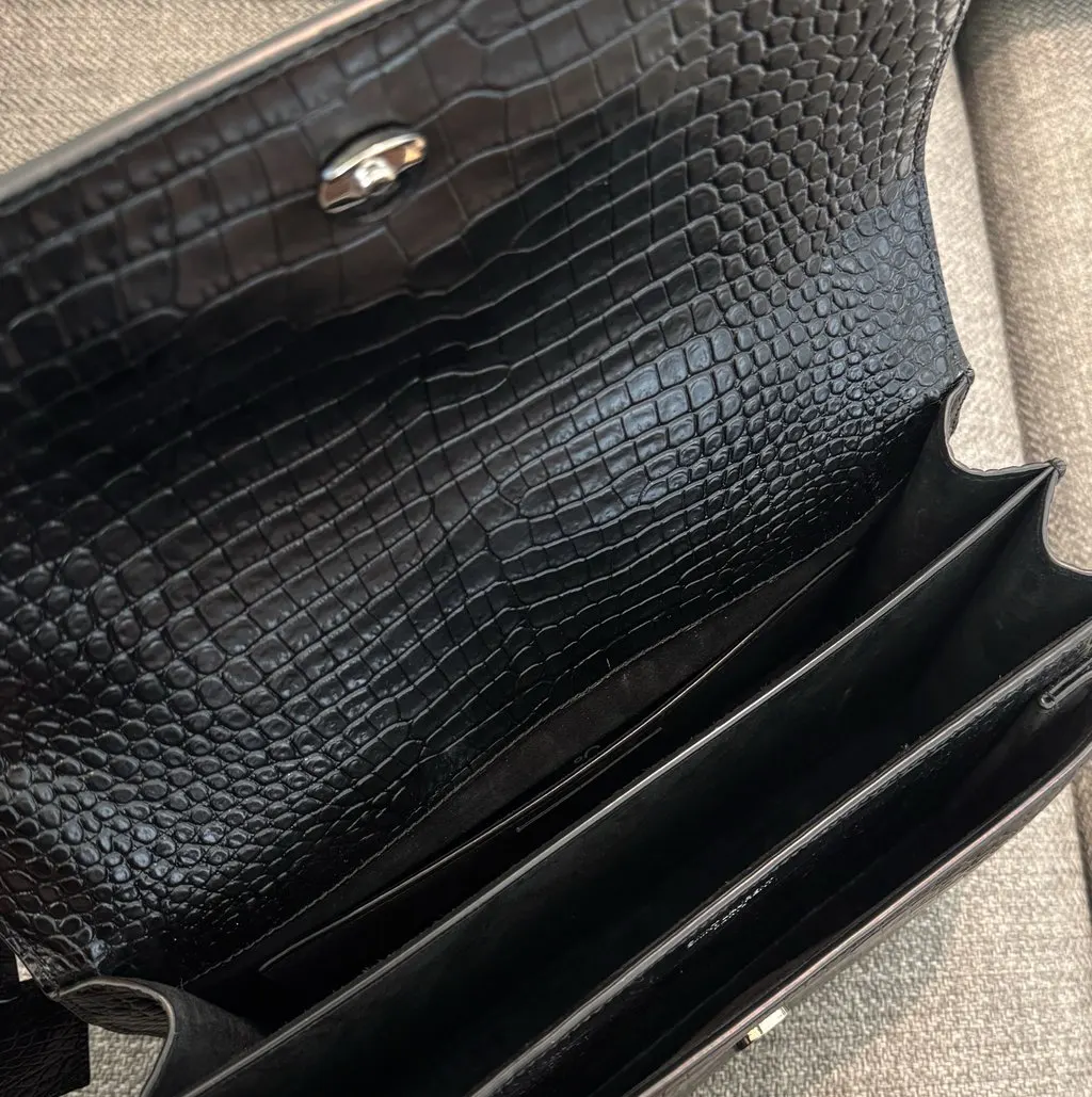 Saint Laurent Sunset Black Leather Never worn - Model View