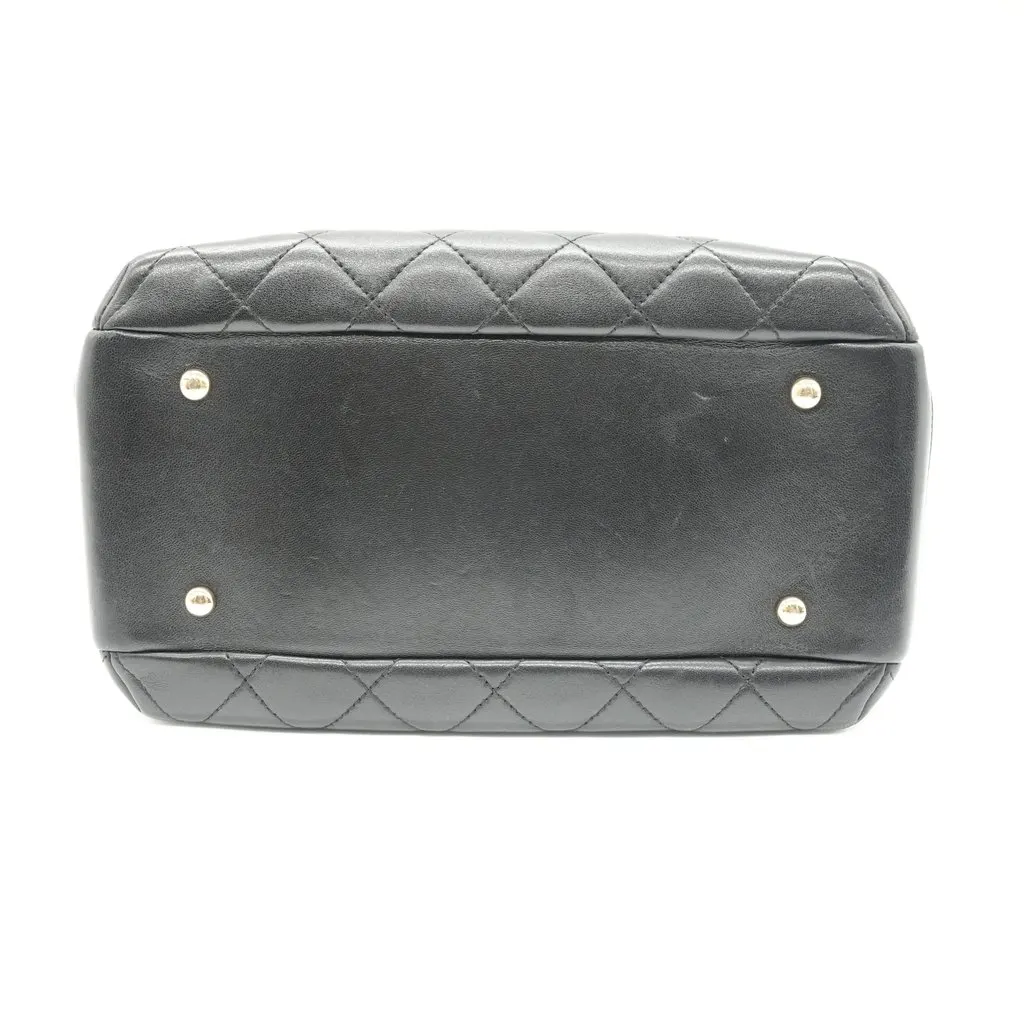 Chanel Trendy CC Bowling Bag Black Black Leather Good - Inside View