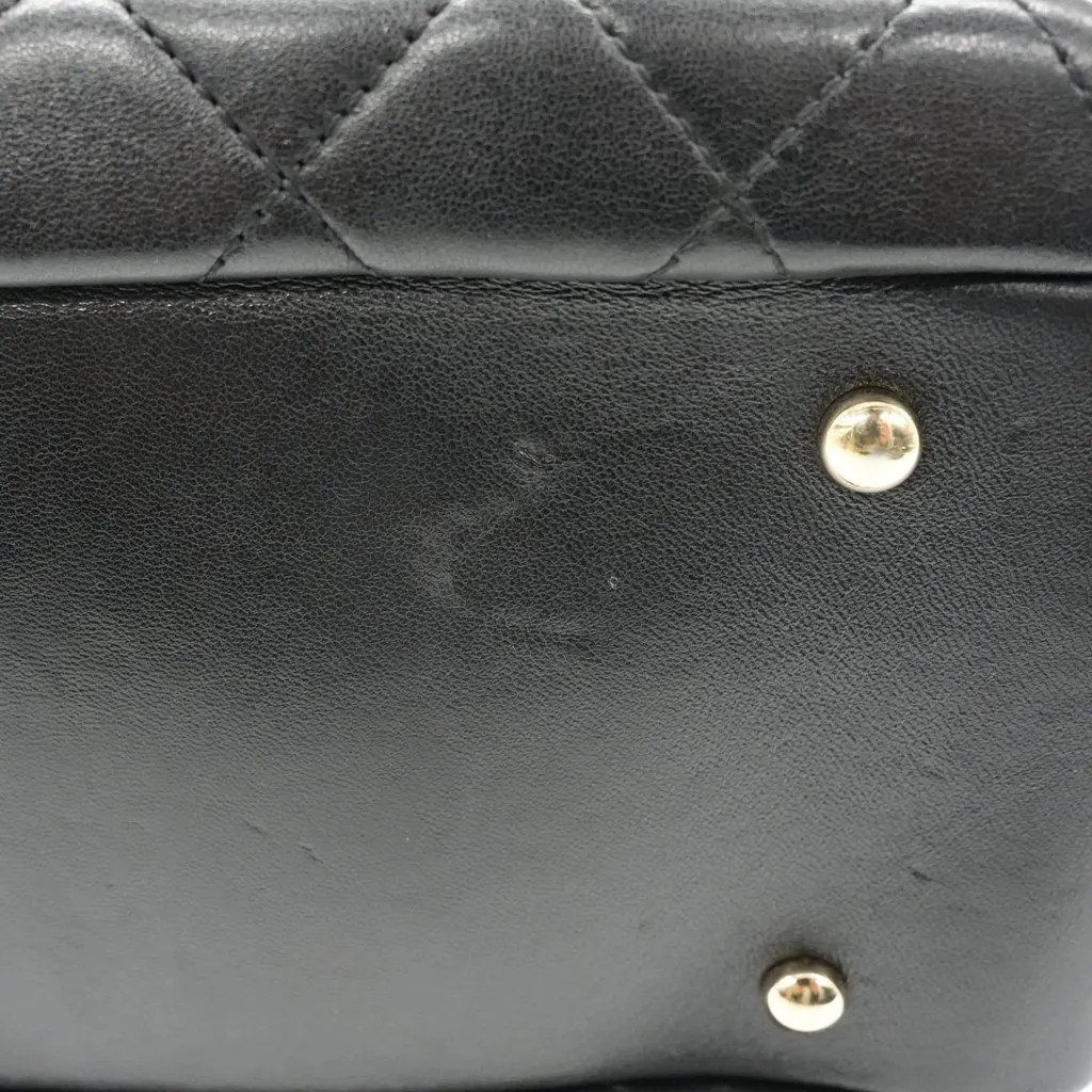 Chanel Trendy CC Bowling Bag Black Black Leather Good - Box View