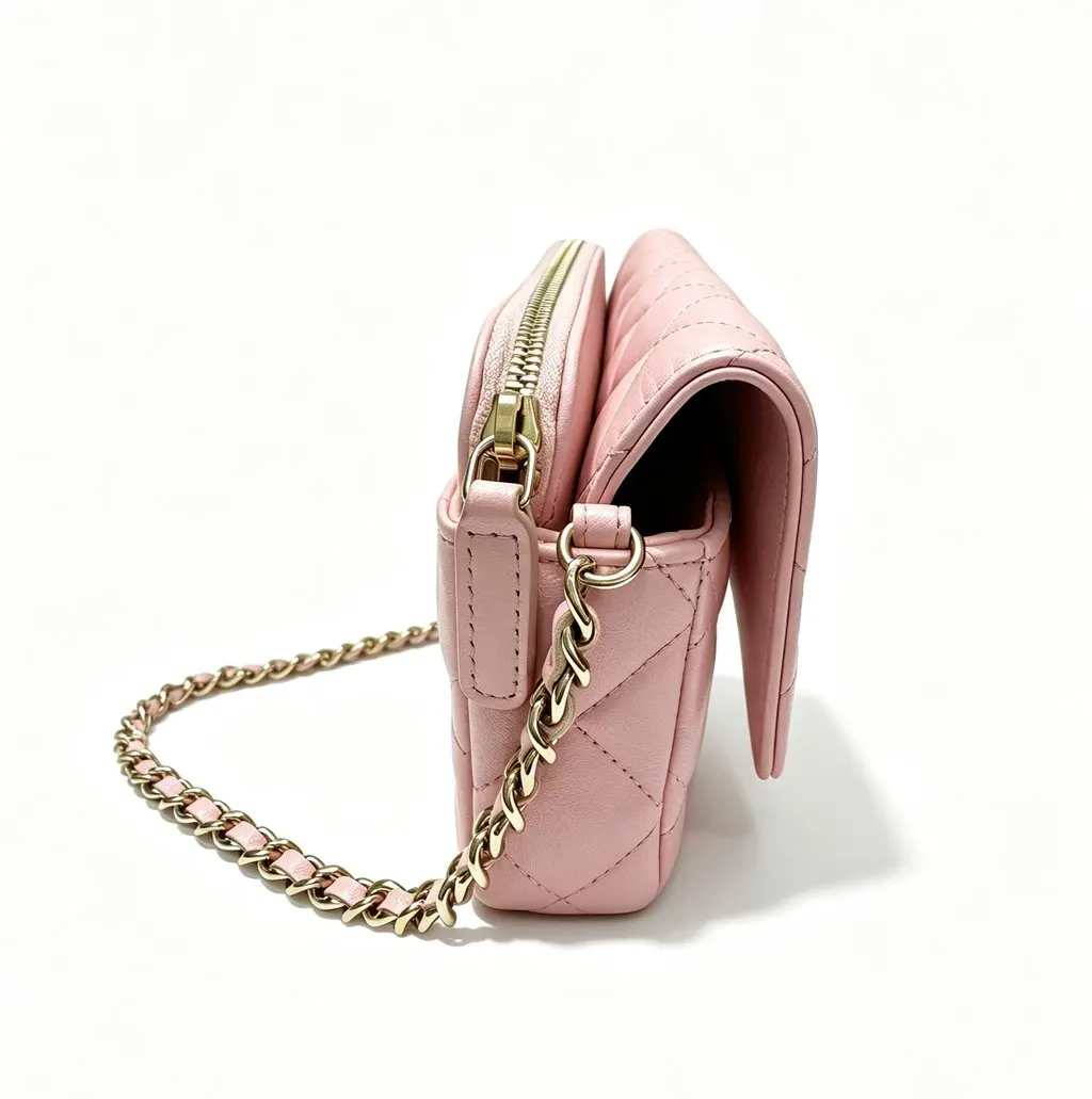 Chanel Wallet on Chain Pink Leather Very good - Box View