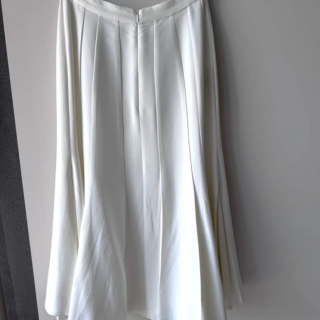 Ermanno Scervino Pleated skirt White Very good - Back View