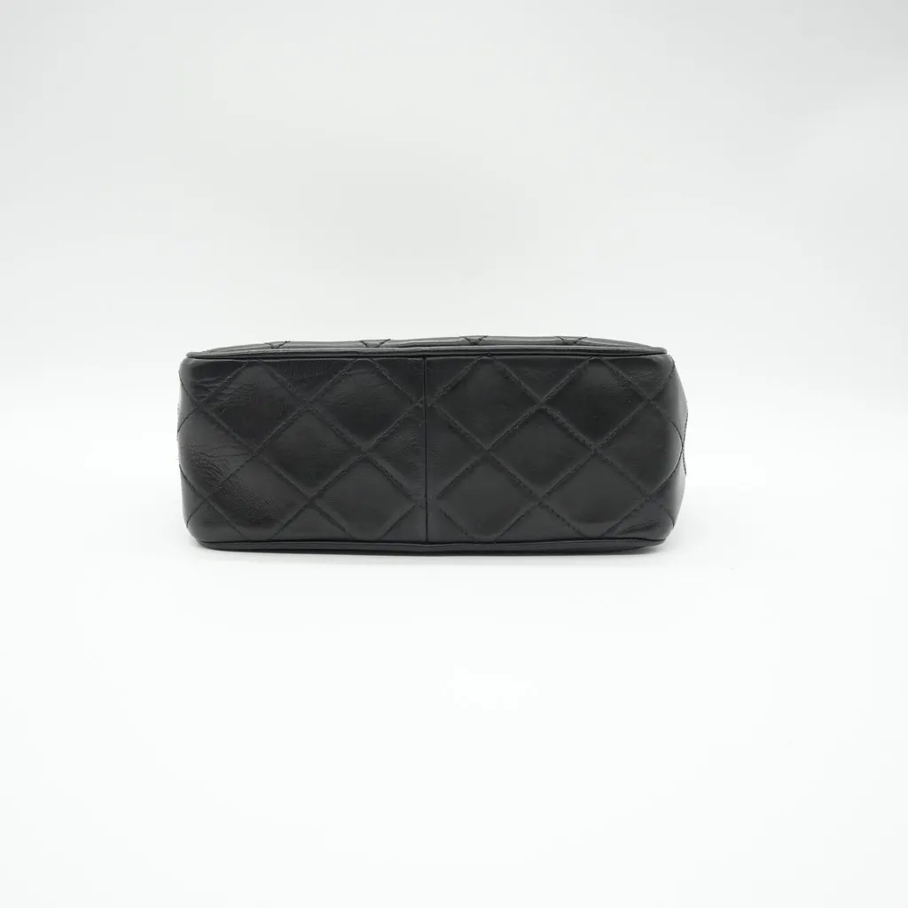 Chanel Tassel Camera Bag Black Black Leather Fair - Inside View
