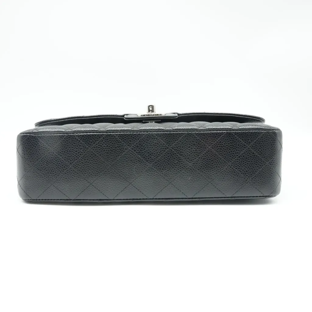 Chanel 25 Classic Double Flap Leather Black Black Leather Good - Inside View