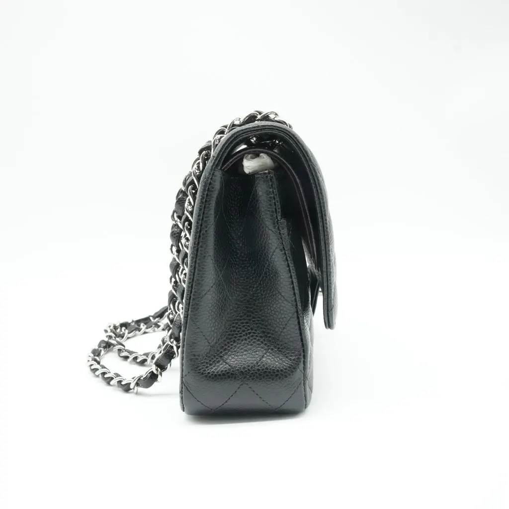 Chanel 25 Classic Double Flap Leather Black Black Leather Good - Box View
